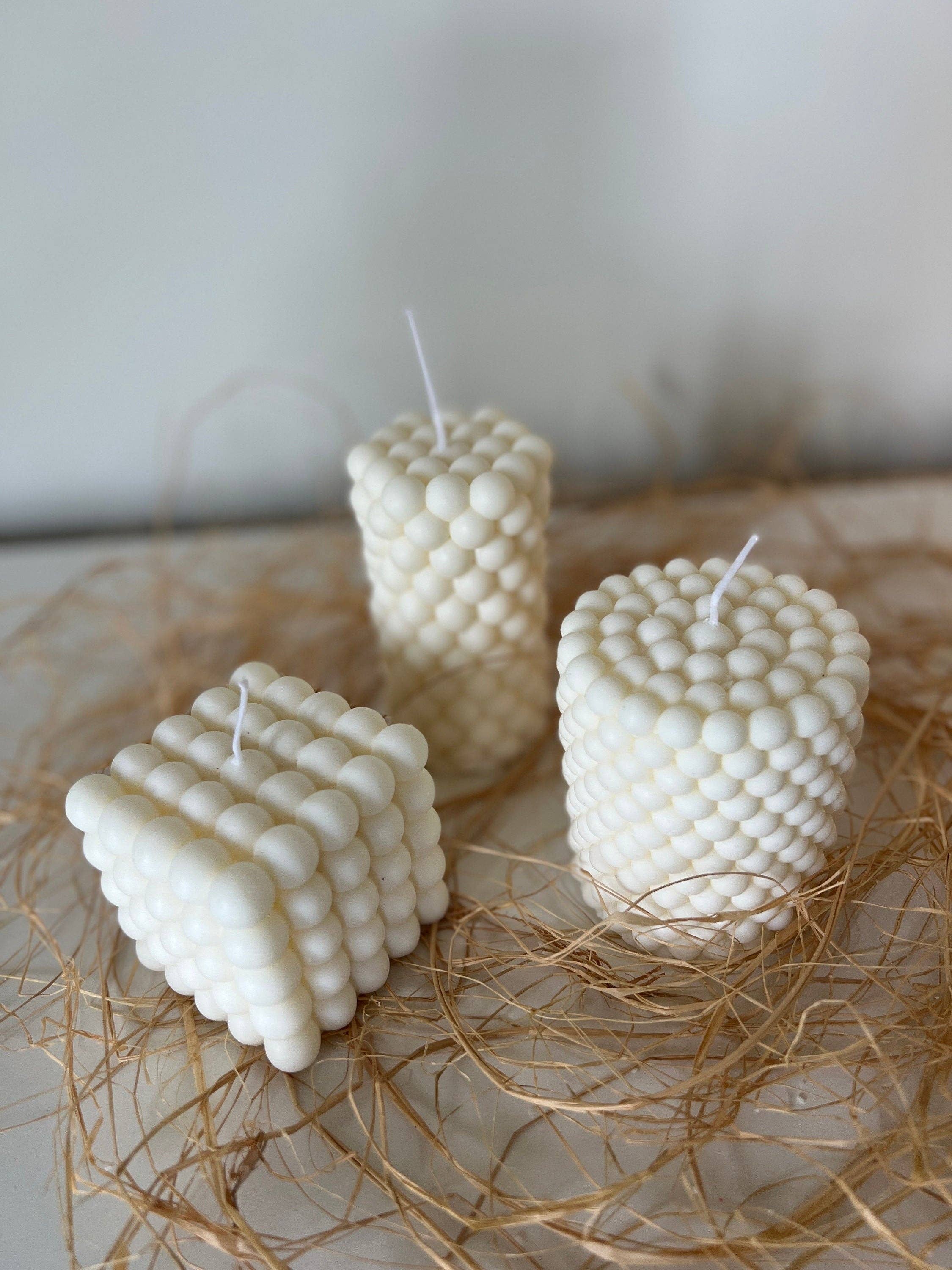 Allure CA - Vente Bougies originales - Bougie à bulles carrée/Bougie cool2