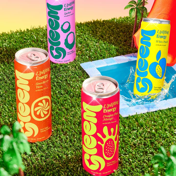 DRINKGLEEM INC - Wholesale Sports/Energy Drink - Strawberry Yuzu Sparkling Energy Drink 12 Pack