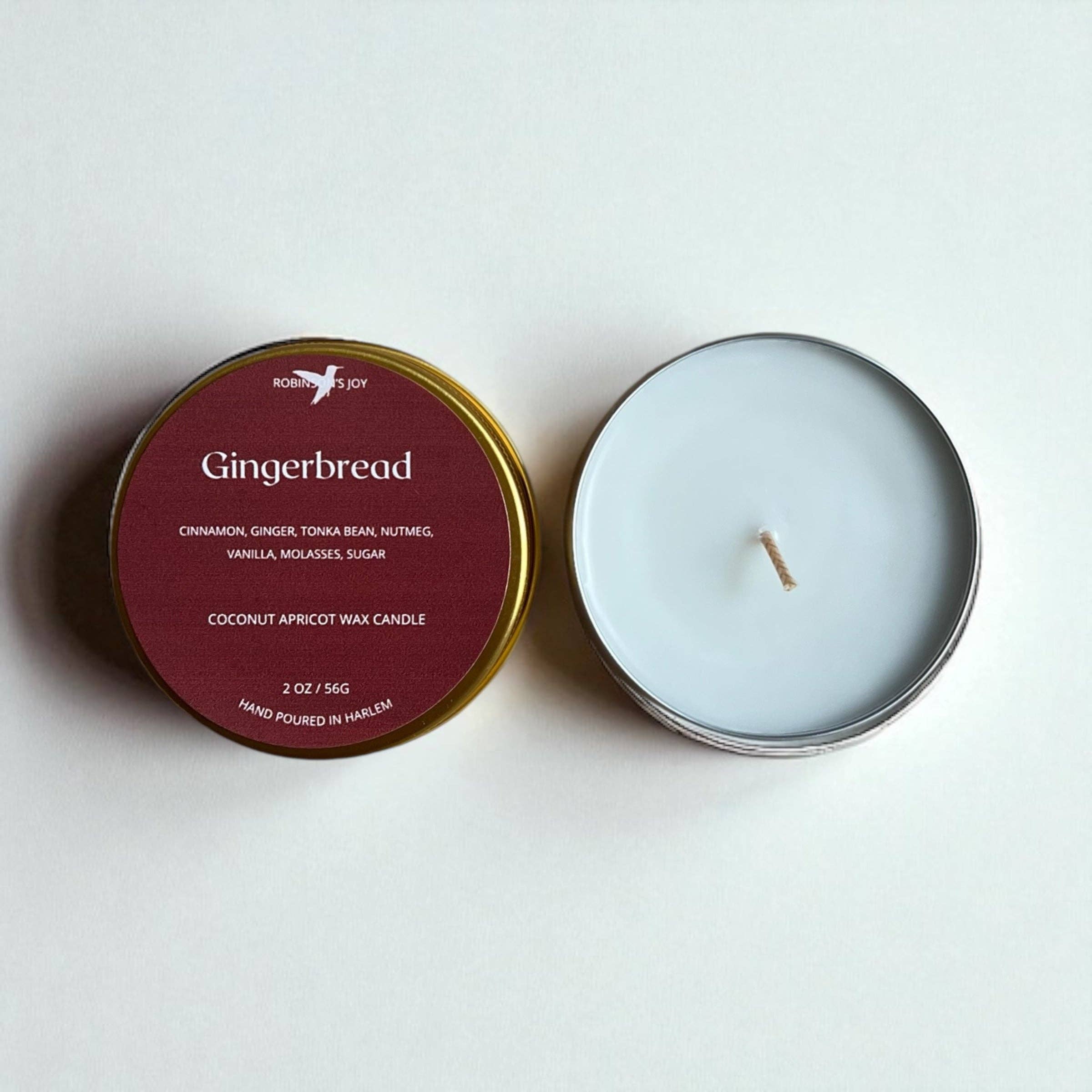 ROBINSON'S JOY - Wholesale Travel Candles - Gingerbread 2oz Candle- Fall Collection 20251