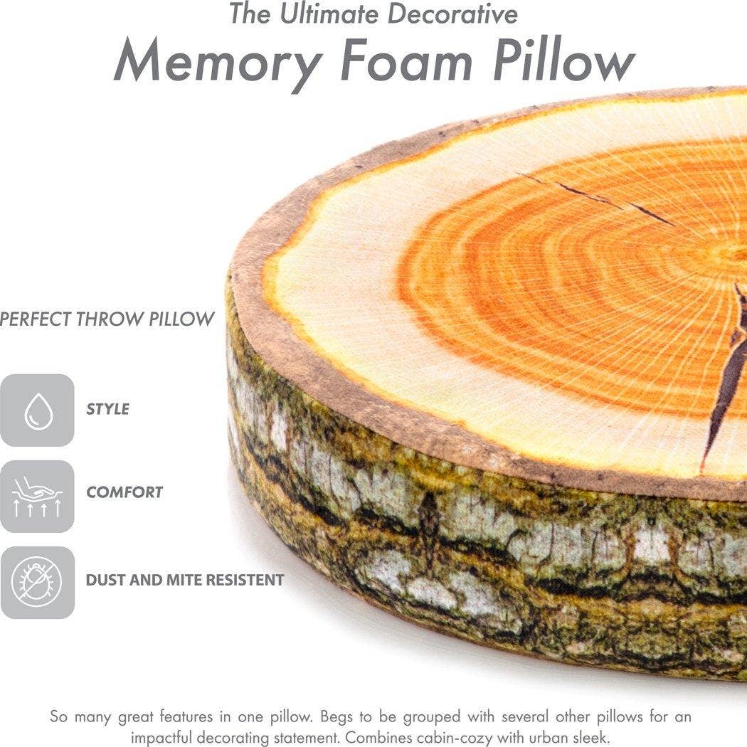 Husband Pillow - Wholesale Chair Cushion - Log Maple Slice Memory Foam Seat Cushion Decorative Pillow - Bring Nature Home19