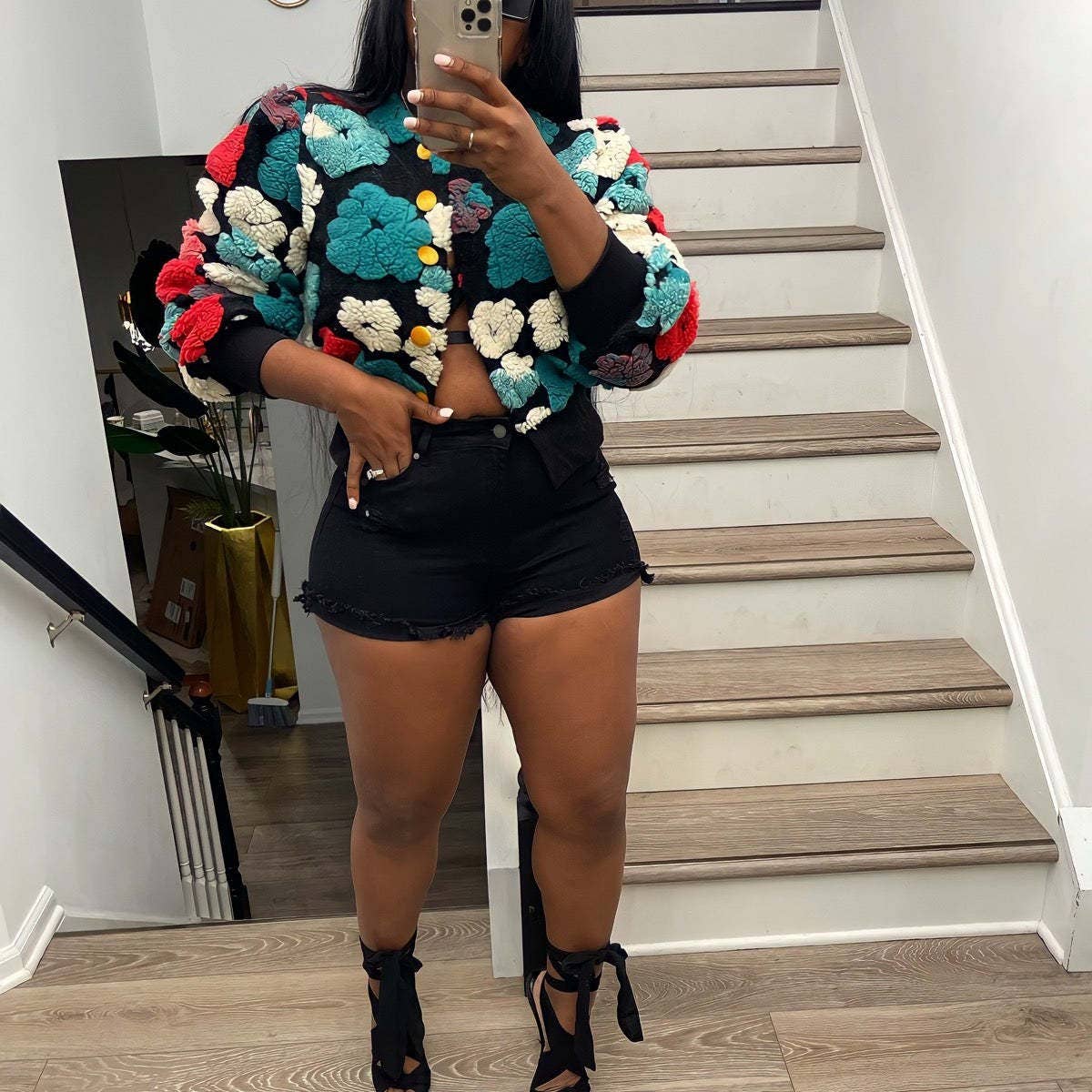 ACCITY - Wholesale Cardigan - Women's - Vintage Floral Knit Cardigan Jacket for Women_CWOCO009427