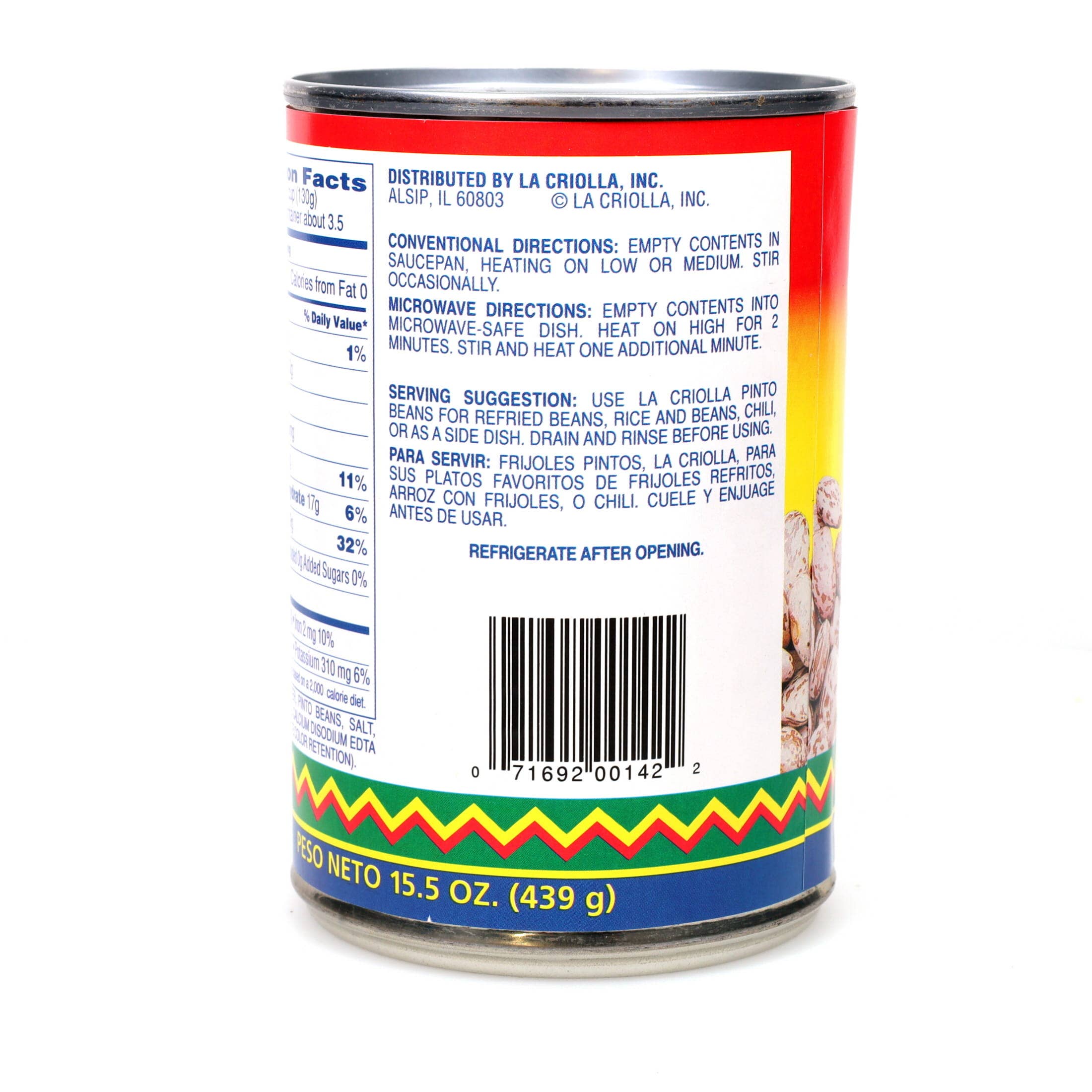 La Criolla - Wholesale Beans - La Criolla Pinto Beans 15.5 oz2