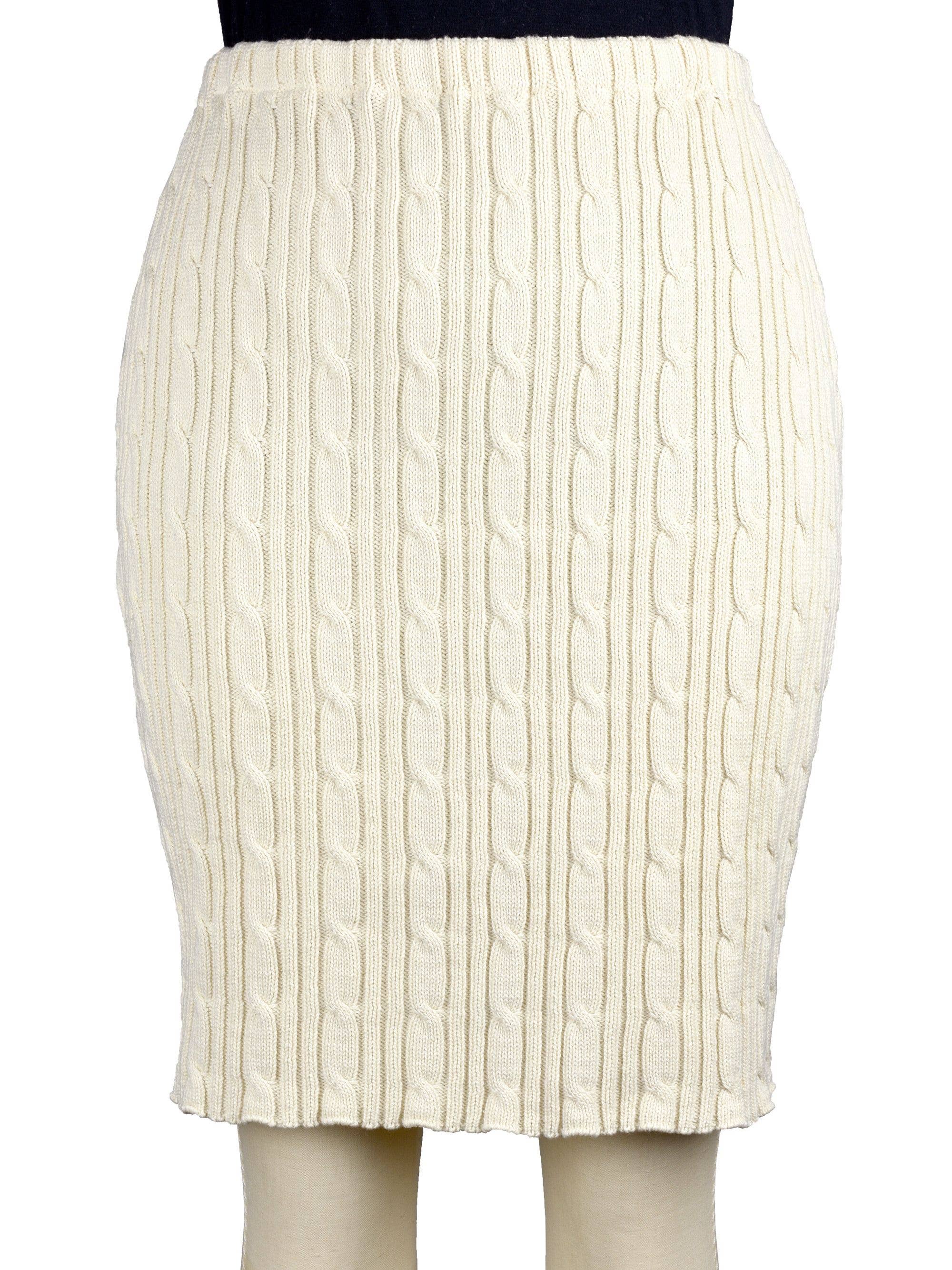 Green 3 – Engroshandel Nederdel - Dame – Dame Spring Vægt Bomuld Sweater Strik Nederdel Natur0