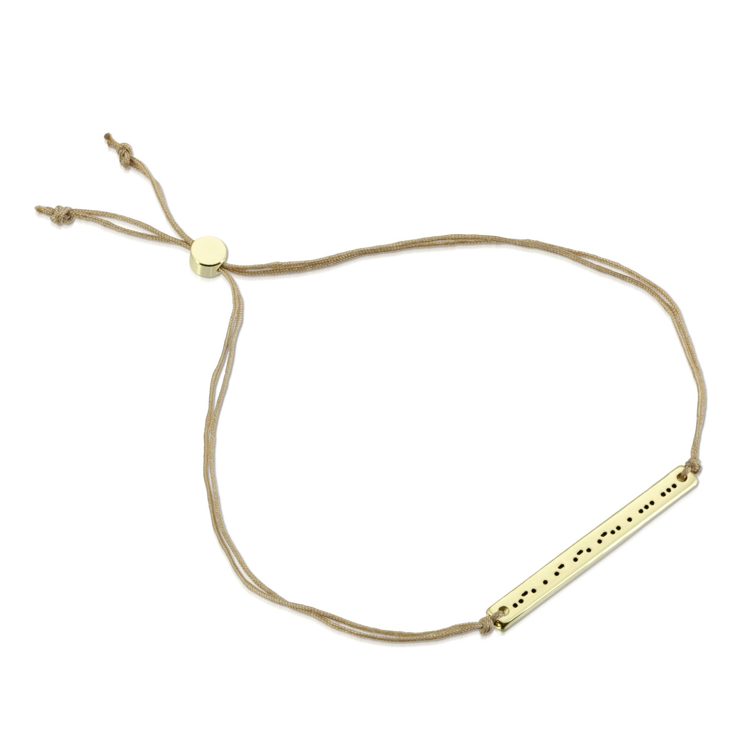 Lucky Feather - Vente Bracelet de perles - Bracelet barre en code Morse - FEARLESS1