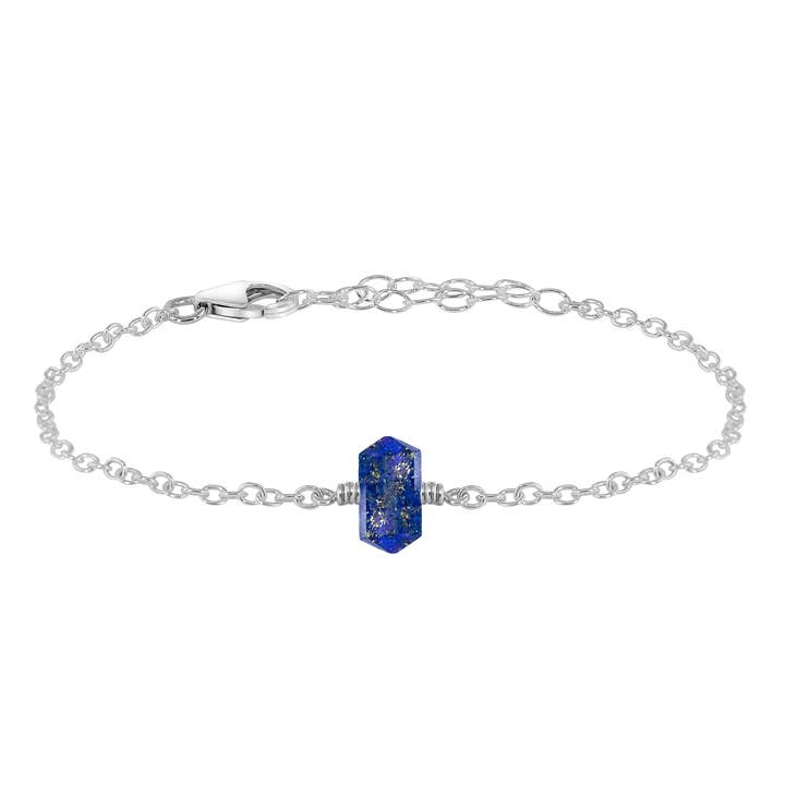 Lapis Lazuli Double Terminated Mini Crystal Point Bracelet for wholesale by Luna Tide