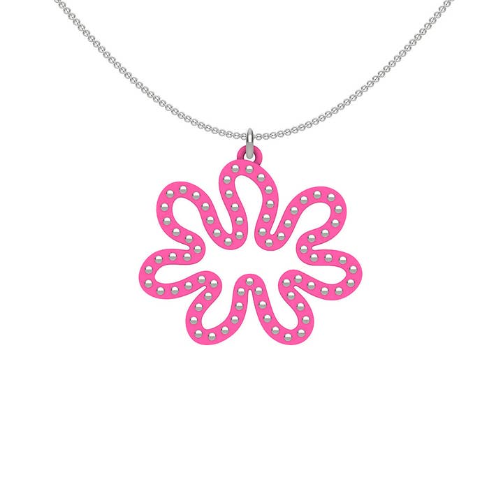 PENDENTIF ROSE : CORAIL 3 : clous en or, or rose ou sterling pour la vente par Ree Gallagher Jewelry