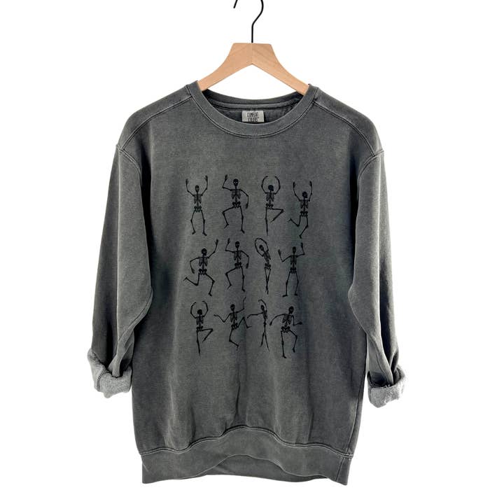 Meg Ann Co. - Wholesale Graphic Sweatshirt - Women's - Dancing Skeleton Crewneck0