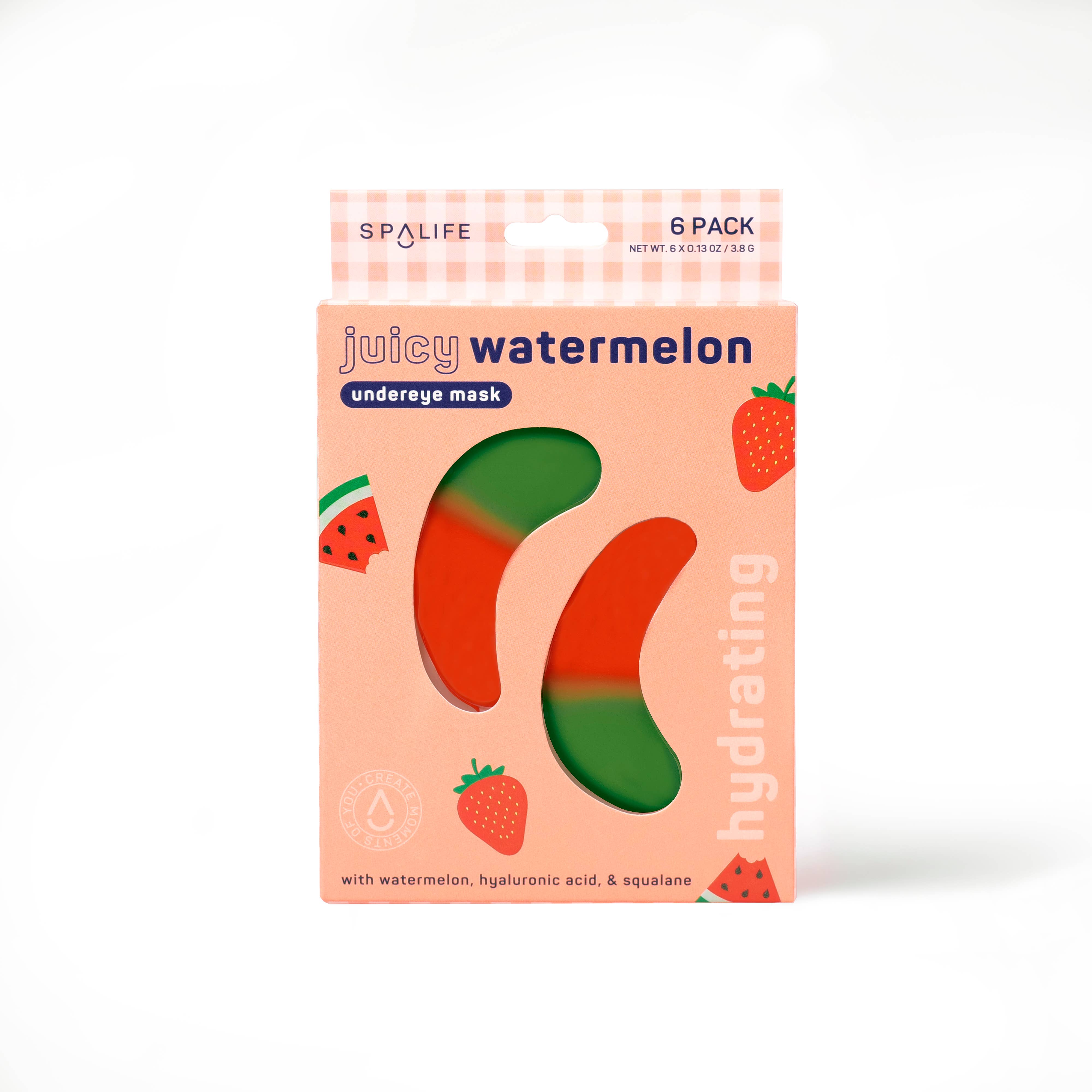 My Spa Life – wholesale Eye treatment mask – Juicy Watermelon Hydrating Undereye Masks - 8 Pairs
