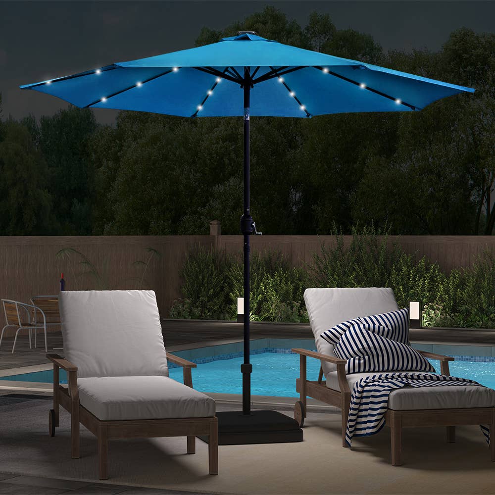 Abble – wholesale Patio umbrella – 9 Feet Solar Lighted Patio Umbrella   (SKU#300260)3
