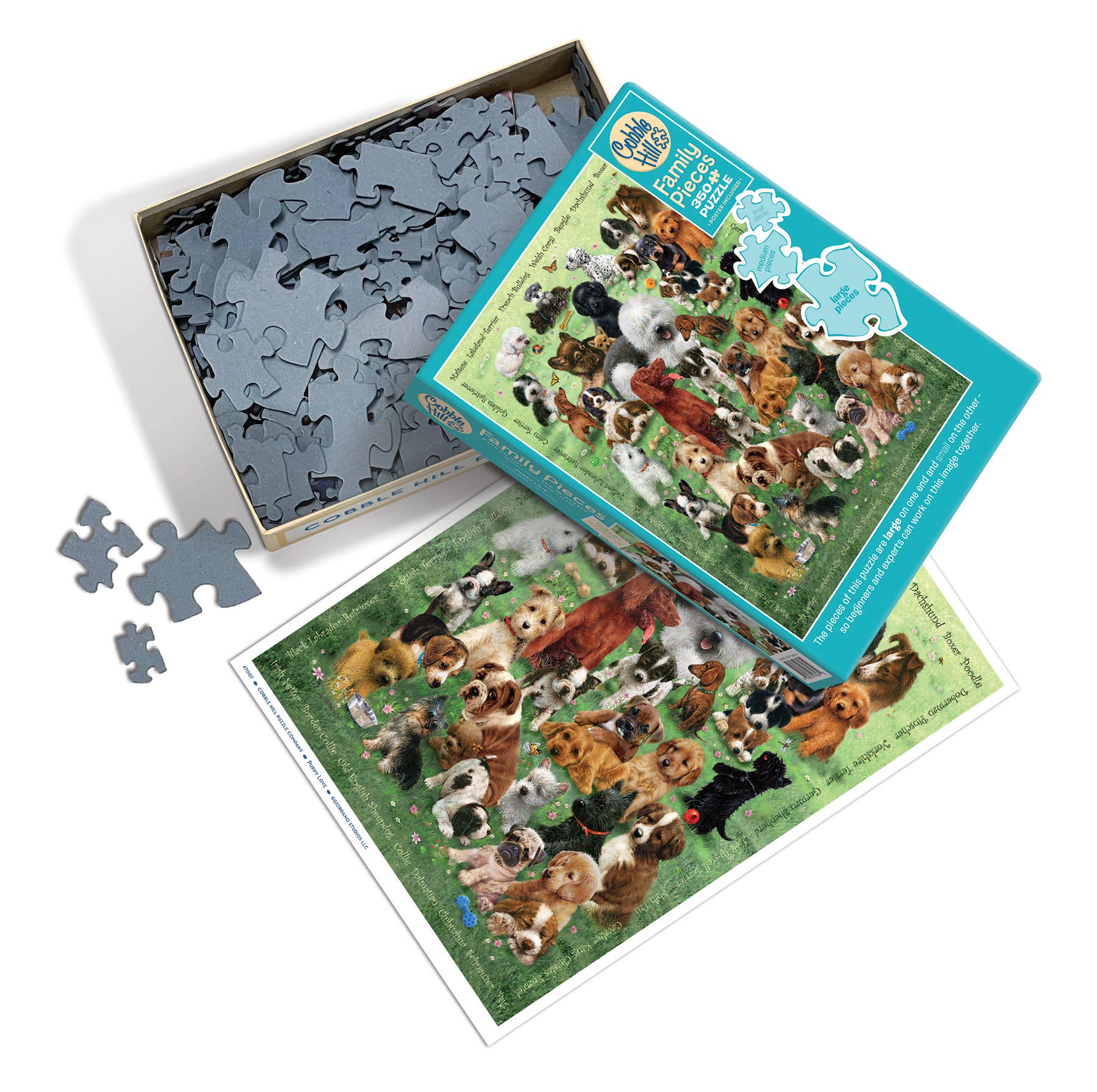 Outset Games and Cobble Hill Puzzles - Wholesale Puzzle - Adult - Puppy Love (Family) 350pc puzzle2