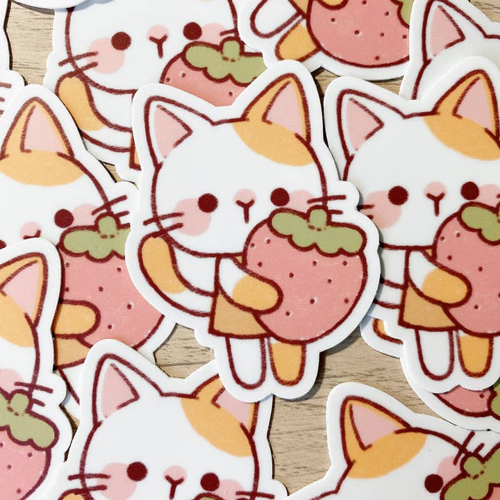 Cherry Rabbit - Wholesale Sticker - Strawberry Cat Sticker