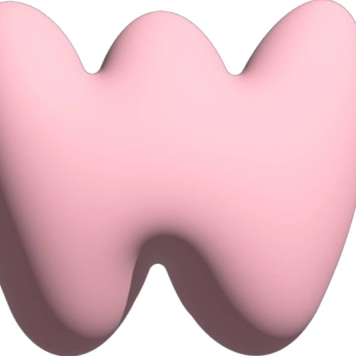 Wall Letter - W - Pink for wholesale by The Gift Label