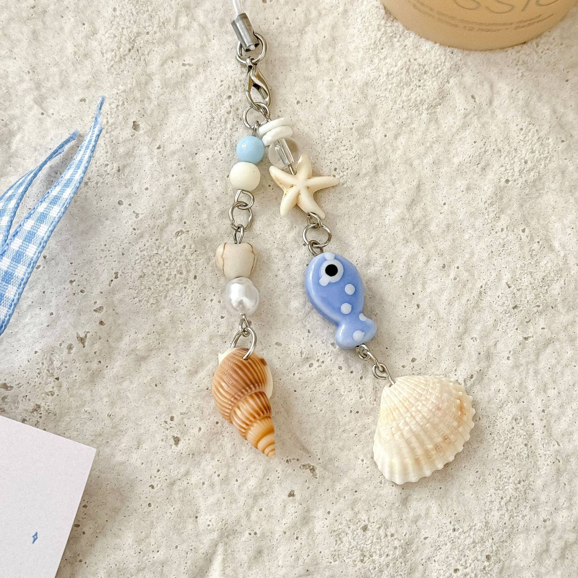 Dipped Shop - Wholesale Keychain - Women's - Cute Seashell Starfish Keychain Bag Charm  DP25C9110