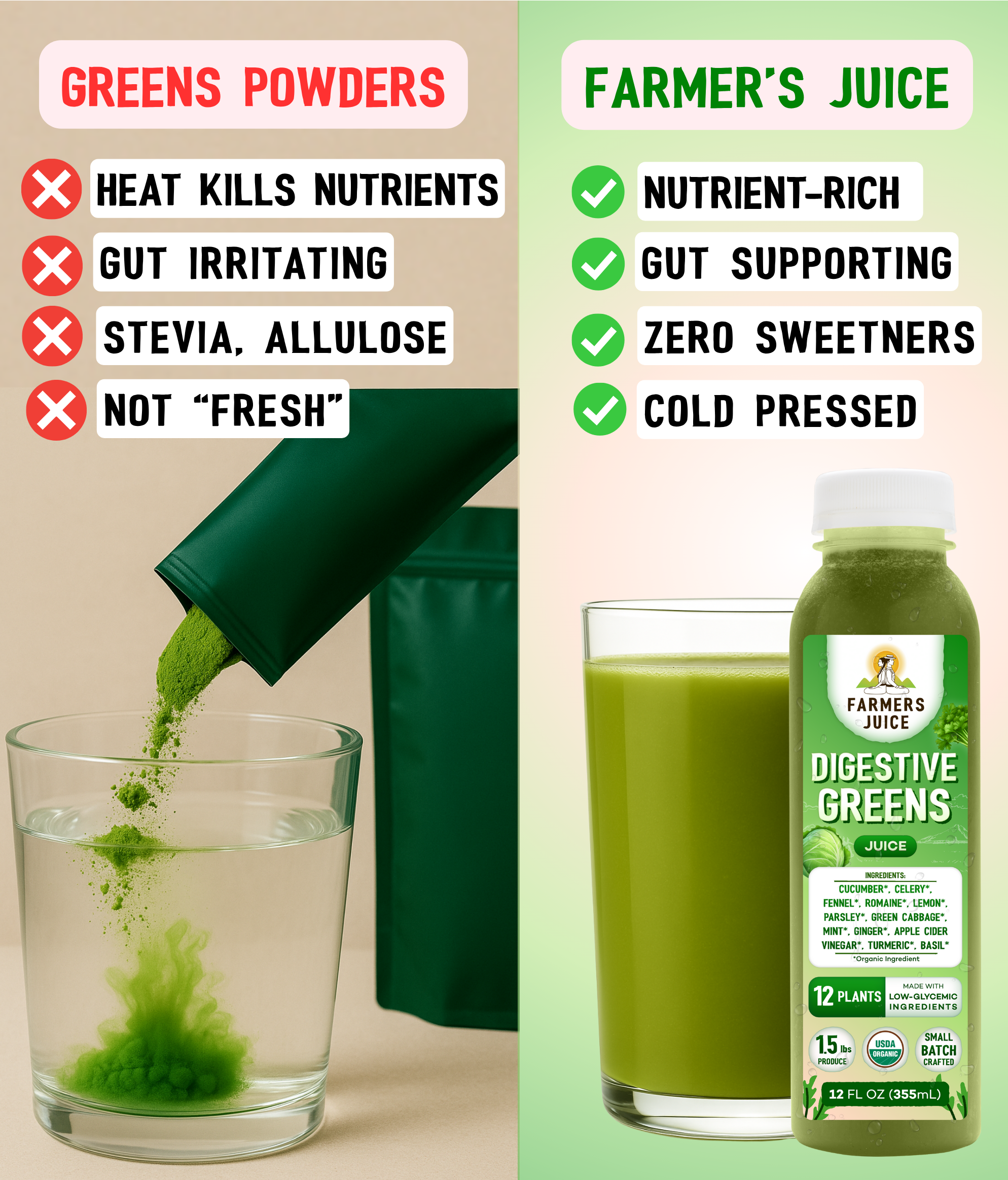 Farmer's Juice - Vente Jus bien-être/fortifiants - Jus Verts (Keto) | 18 Jus6