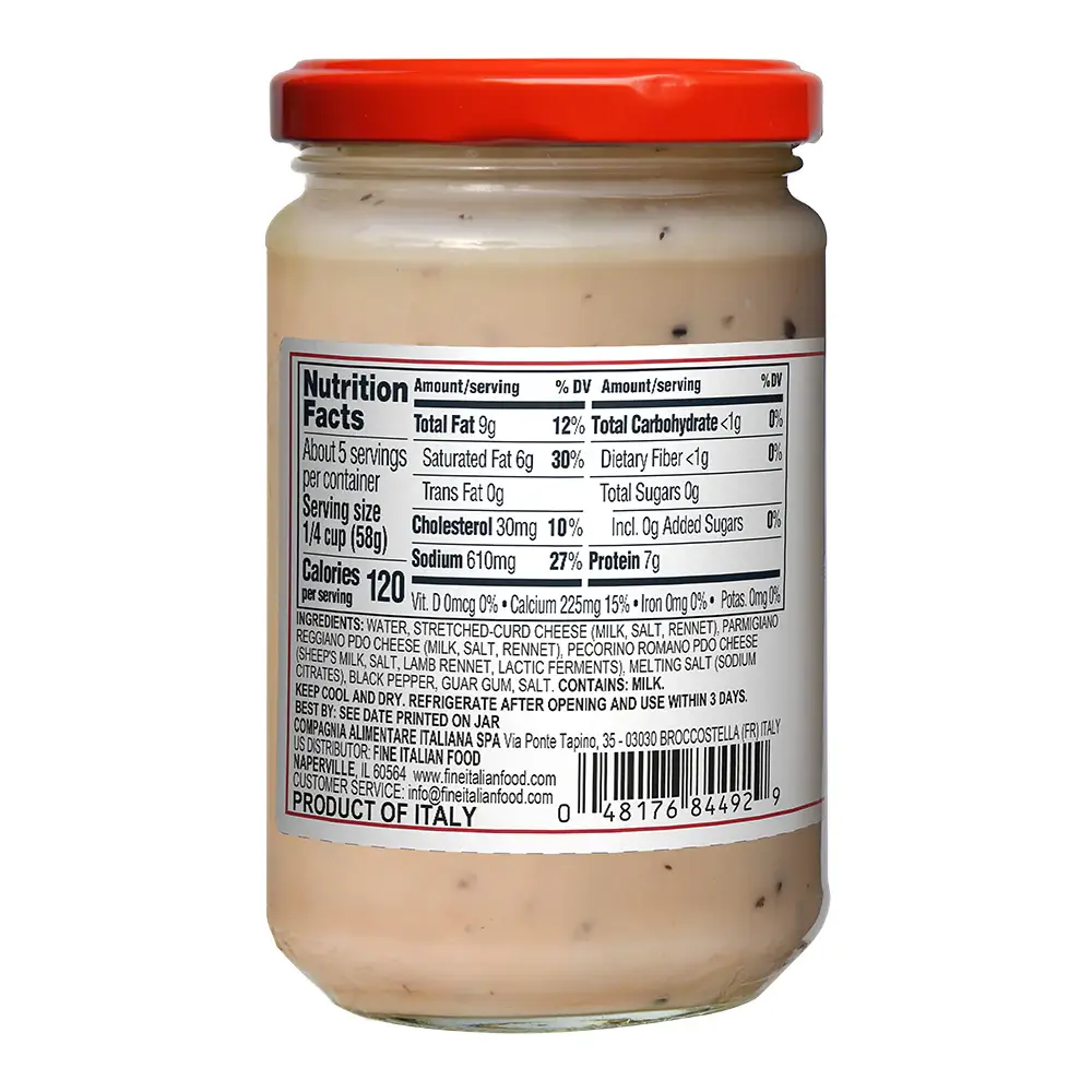 Fine Italian Food - Wholesale Pasta Sauce - Mantova Cacio e Pepe Pasta Sauce, 9.8 oz.1