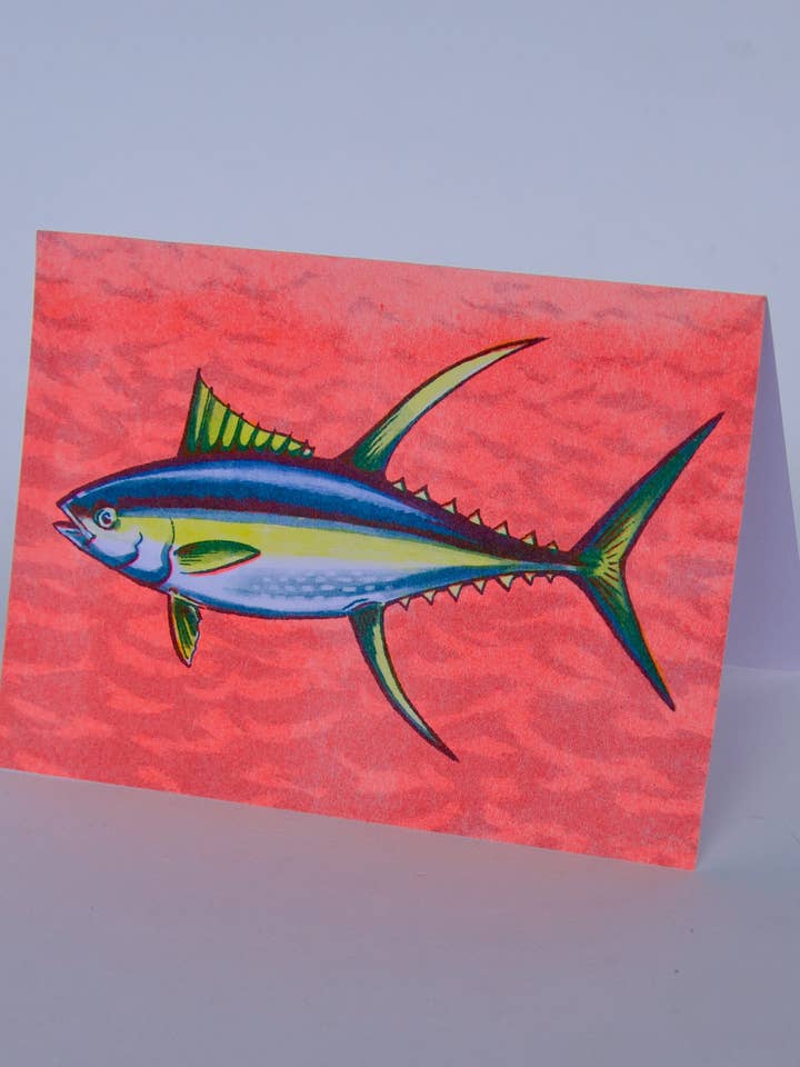 Ahi Tuna Riso Greeting Card for wholesale by Pencil Urchin Press LLC