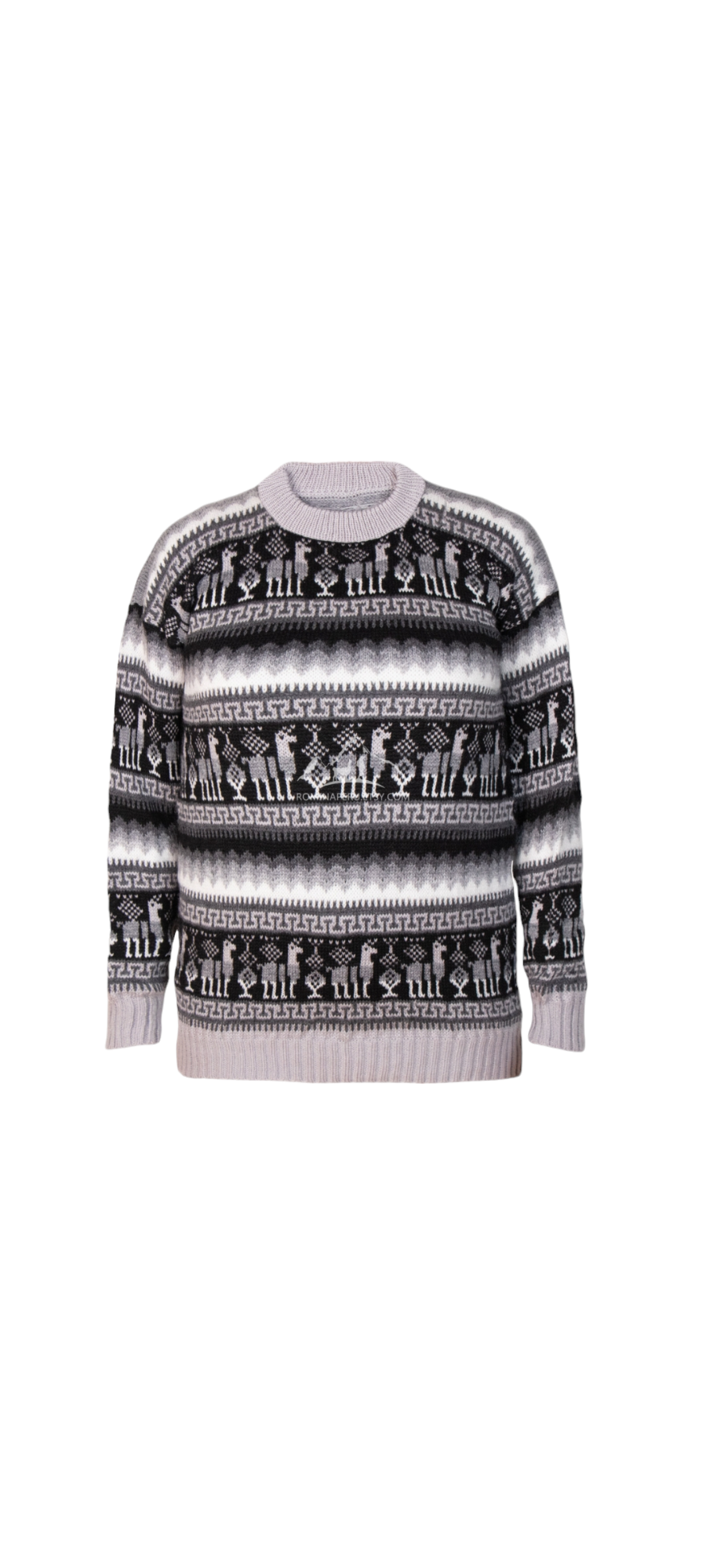 MODA LATINA - Venta al por mayor Jersey de punto - Unisex - Suéter unisex de lana de alpaca con diseño de llamas5