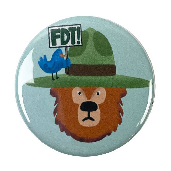 Parkvakt Björn FDT Pinback-knapp för wholesale av Culture Flock