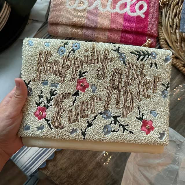 GiftsbyPR - Vendita all'ingrosso Pochette - Donna - Borsa Clutch Sposa « Happily Ever After », Borsa Mrs, Pochette da Sposa per Matrimonio3