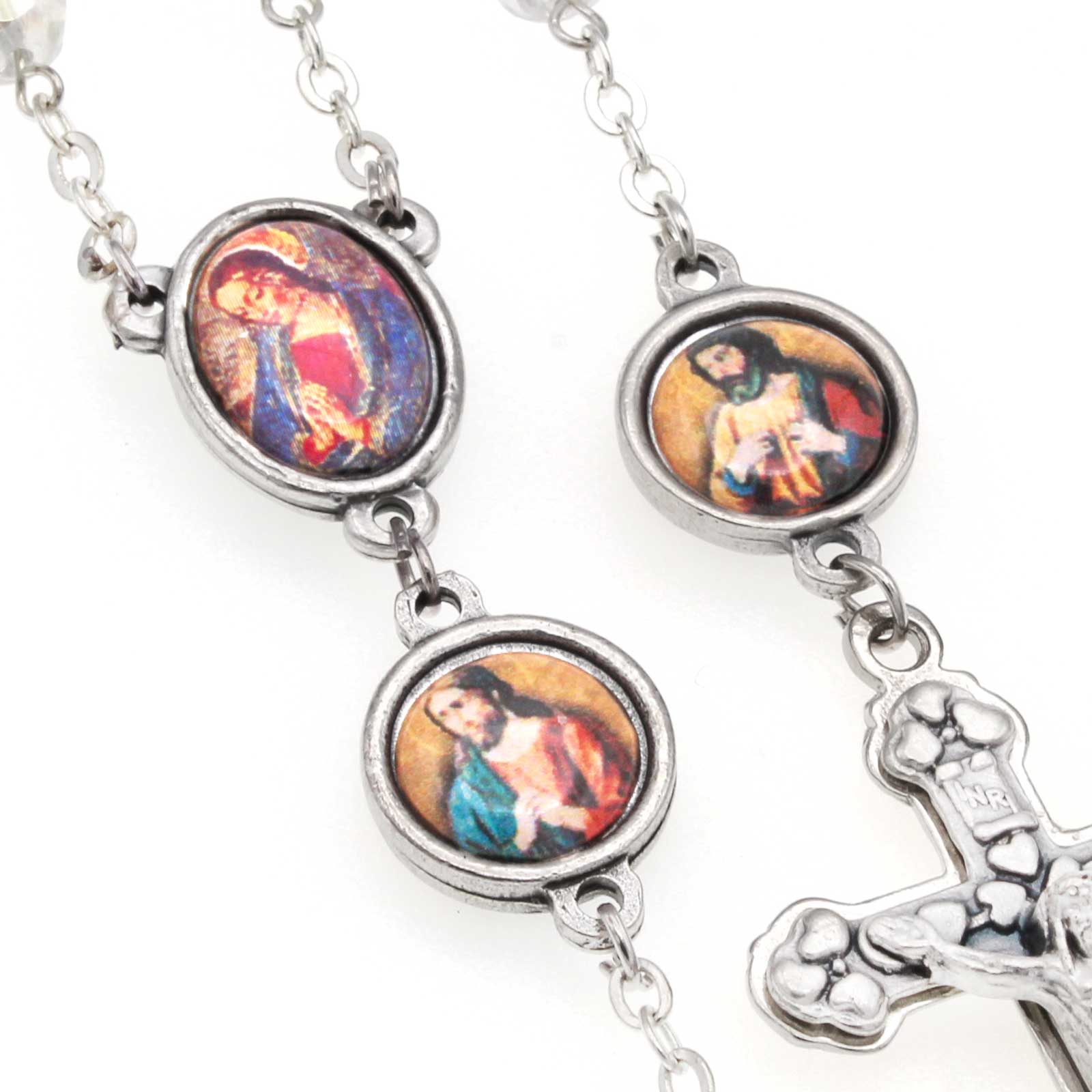 RM Trading - Wholesale Prayer Beads Necklace - Apostles Rosary Clear Crystal Beads and Booklet5
