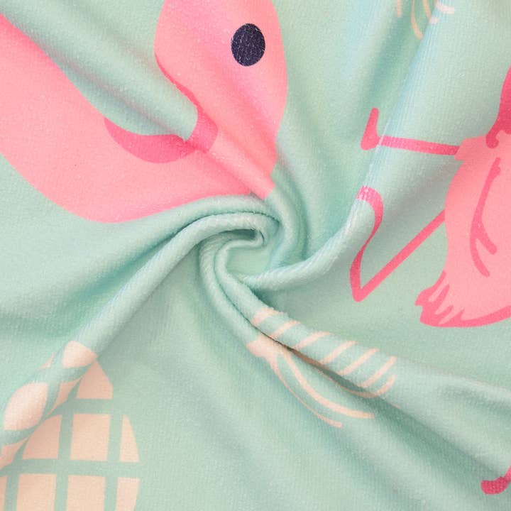 KYLIE CRAZY – wholesale Strandhandduk – Strandhandduk, rolig badhandduk FLAMINGOS 100x160