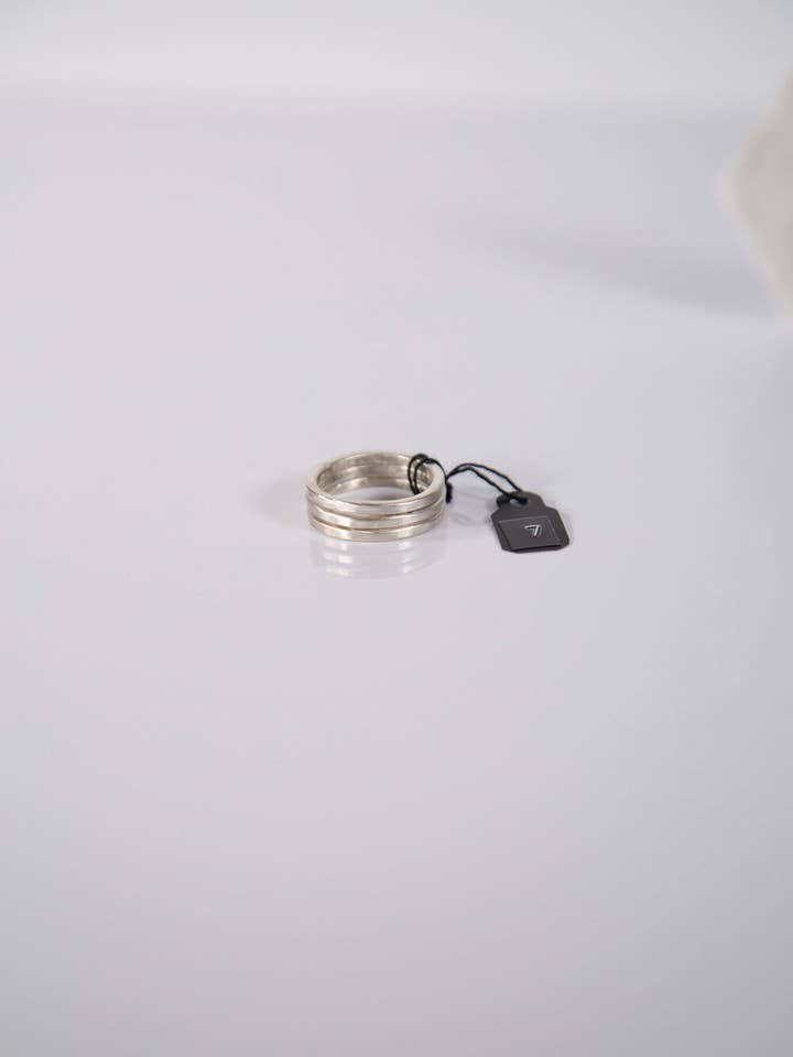 Apilador Cuadrado Grueso Reciclado - Plateado - Paquete de 3 para venta al por mayor de Lonewolf Collective