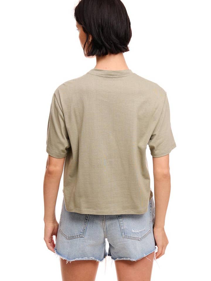 Zutter - Wholesale Screen Printed T-Shirt - Women's - Jesus Saves Graphic S/S Relaxed Faux Crop Tee15