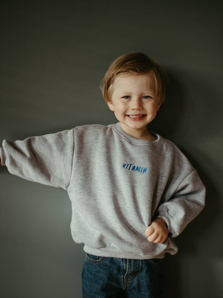 Soft Chunky Sweatshirt in Grey Colour for wholesale by millawkids