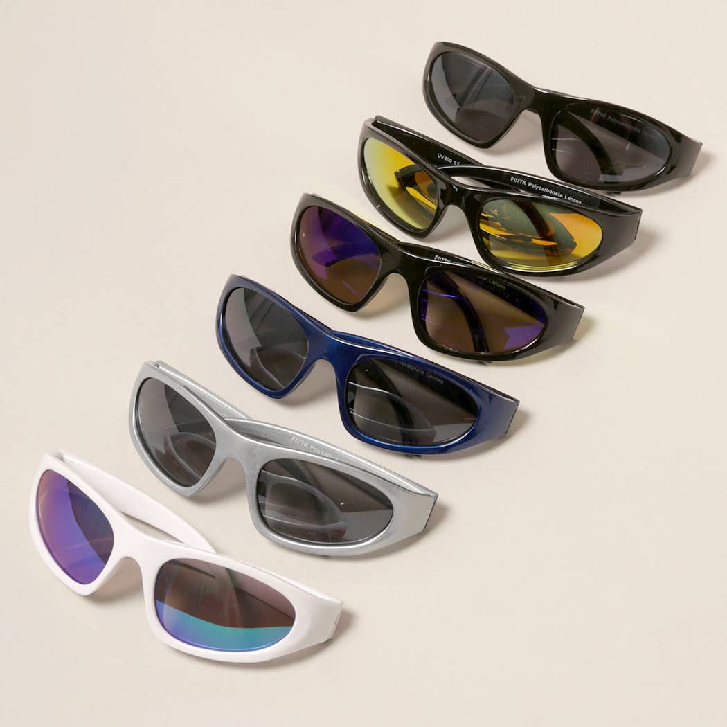  ASSORTED COLOR Kids Trendy Flame Pattern Sunglasses for wholesale on Faire7