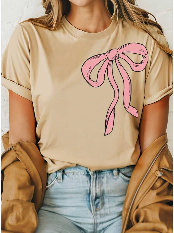 Rustee Clothing - Wholesale T-shirt met print - Uniseks - PINK RIBBON STRIK GRAPHISCHE T-SHIRTS