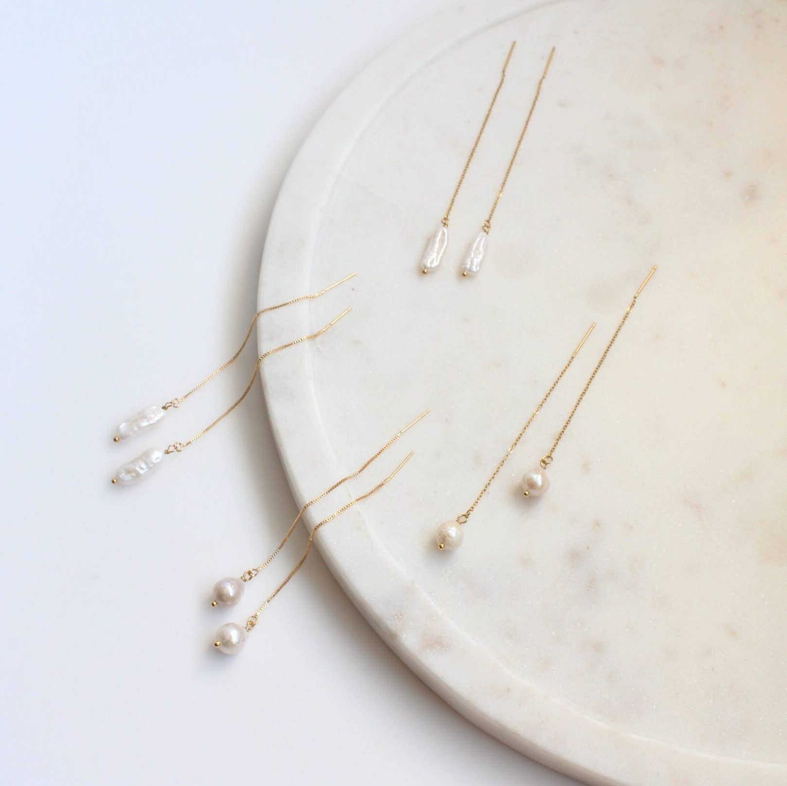 iBijoux - Vendita all'ingrosso Orecchini pendenti - Orecchini pendenti con catena di perle d'acqua dolce (1E13a)10