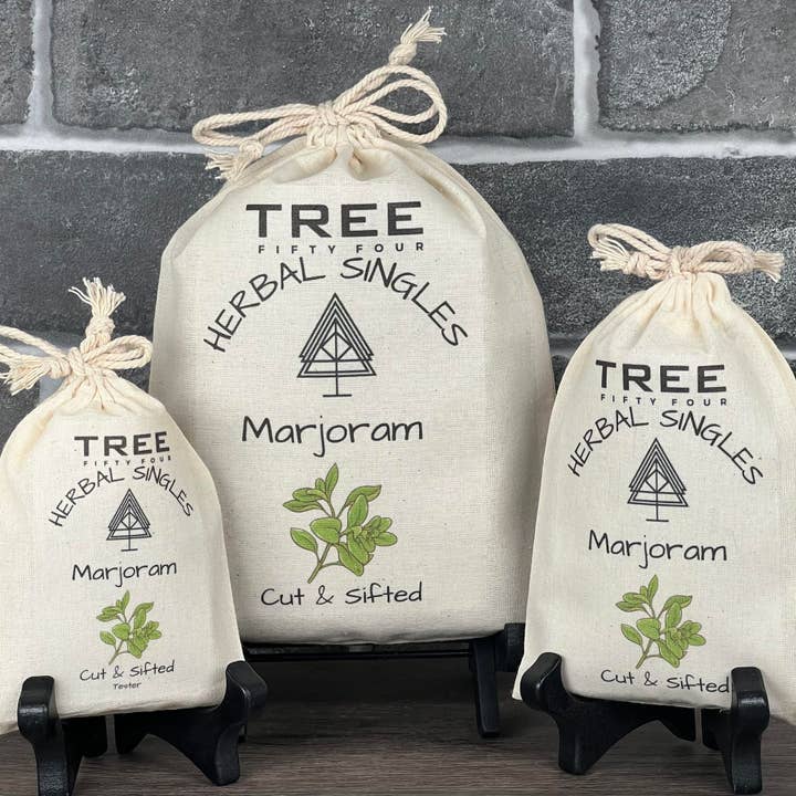 Tree Fifty Four - Wholesale Herbs - Marjoram 4-Pack Sachet Set | 4" x 6"