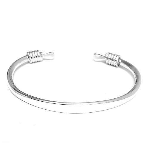 Brazalete clásico de plata de ley con forma de torsión para hombre para venta al por mayor de VN Jewellery