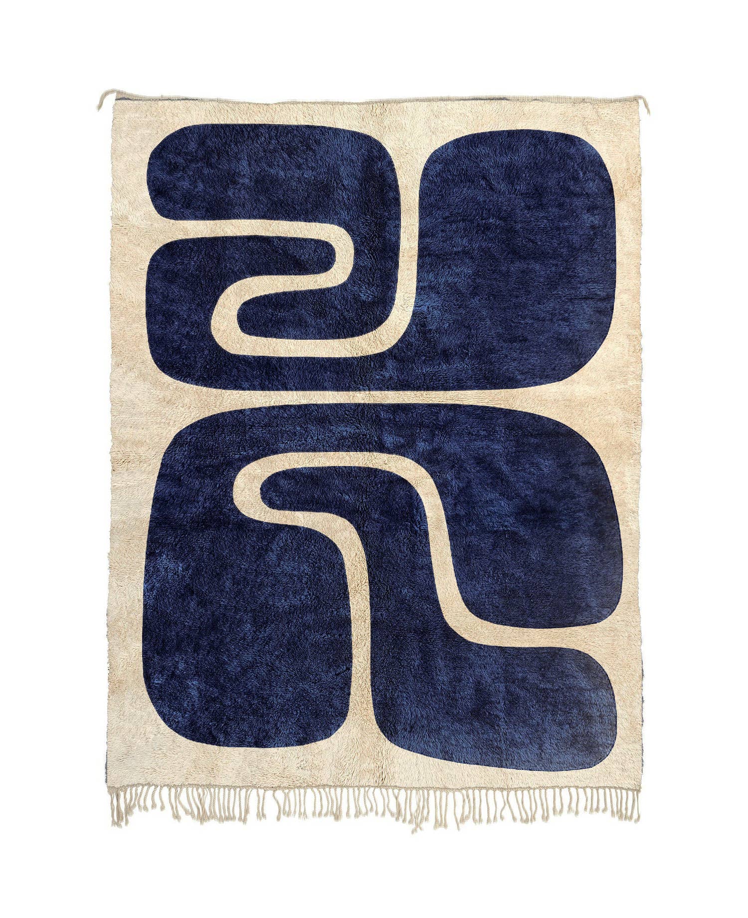 woolsouk ( We handle U.S. import procedures for you ) - Wholesale Area Rug - Handwoven Moroccan Beni Ourain Rug with Geometric Pattern1