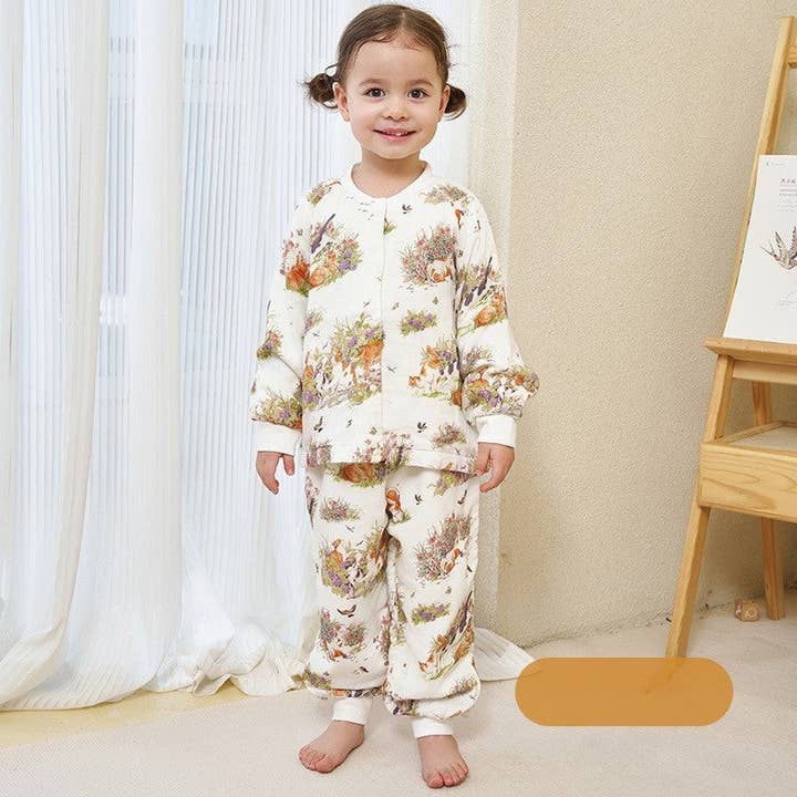 kycozy - Wholesale Sleepwear Set - Kids - Children's Six-Layer Bamboo Cotton Long Sleeve Pajama Set1
