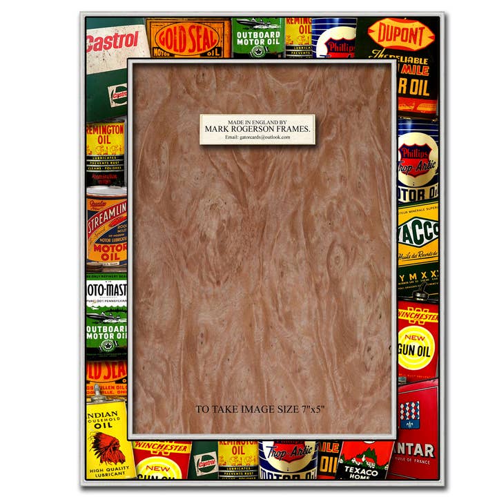 Cadre photo pour bidon d'huile 1937, 7 x 5 pouces (copie) pour la vente par Gator cards