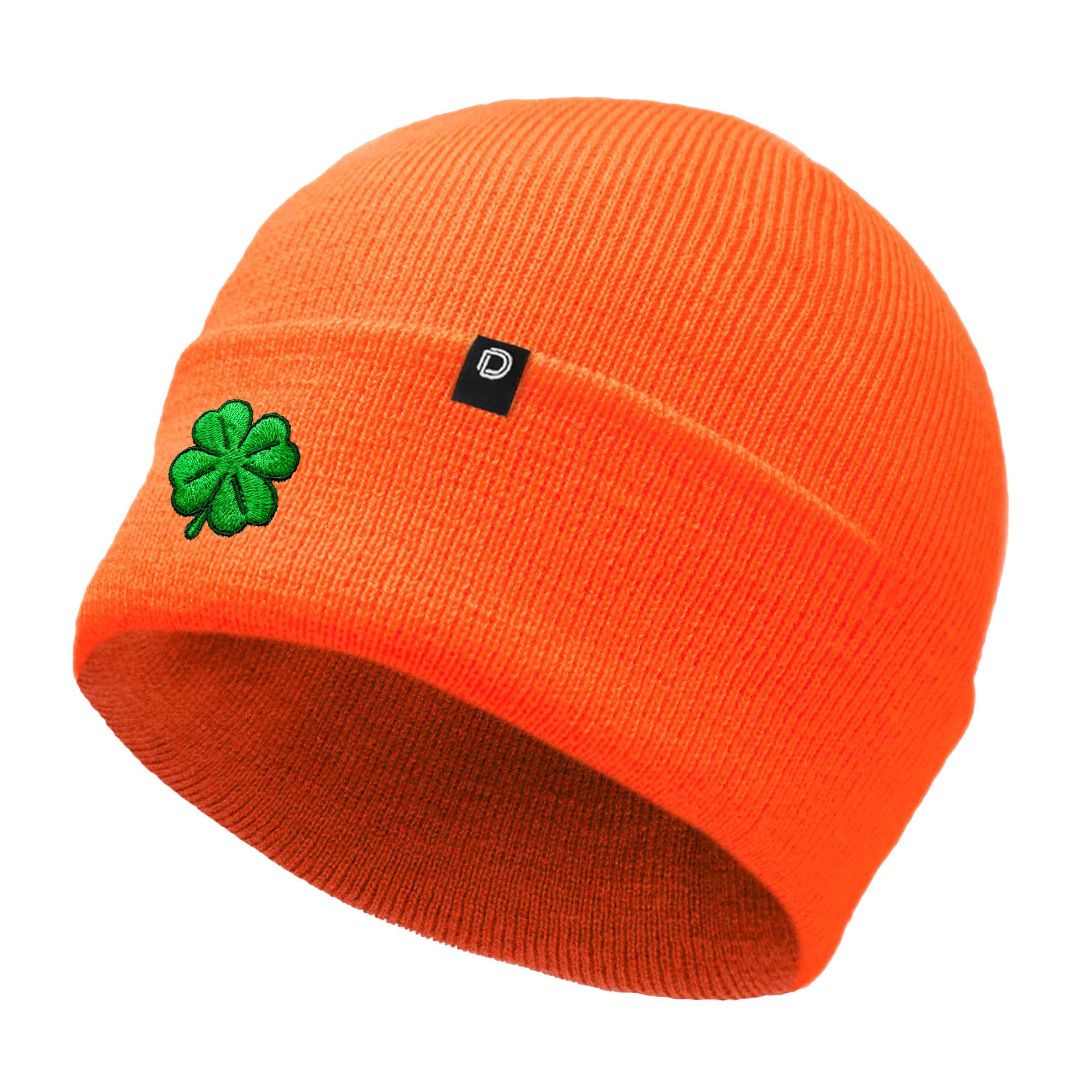 Dalix - Wholesale Beanie - Women's - Dalix Embroidered Clover Beanie Cap Cuffed Knit Hat Women44