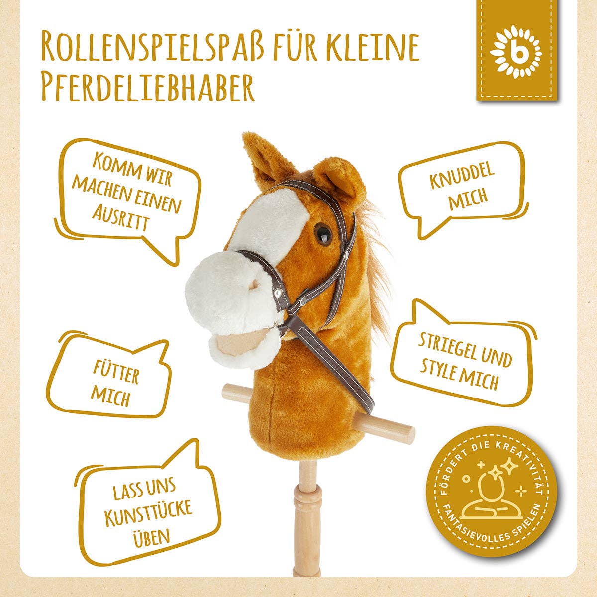 Bieco Spielwaren - Wholesale Rocking Horse - Kids - Hobbyhorse Brownie3