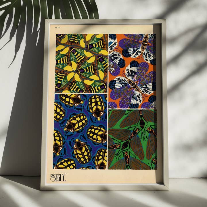 Vintage Wall Graphics - Wholesale Poster - Art Nouveau Vintage Butterfly Illustration Poster0