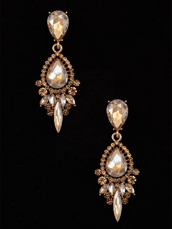 KRISTALL-EDELSTEIN VERZIERTER ABENDOHRRING 24 für den Großhandel von anbfashion