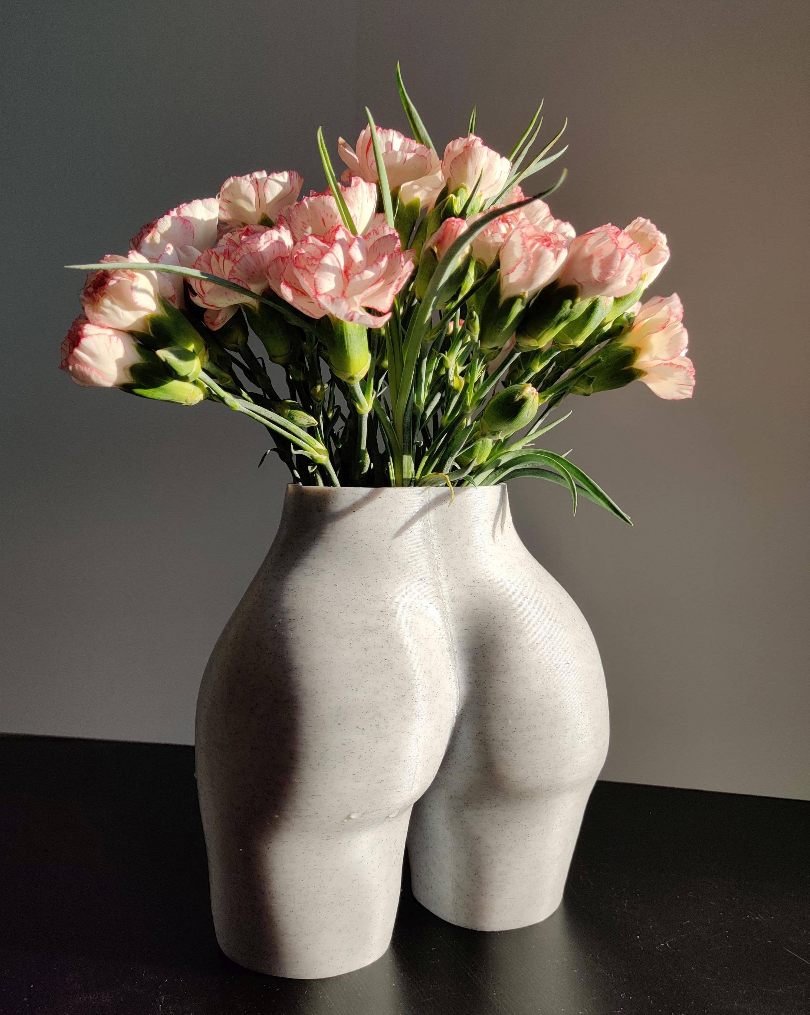 alterly – Engroshandel Vase – Booty Vase, Kvinde Bum Pampas Pot -3D Trykt Plast-Marmor0