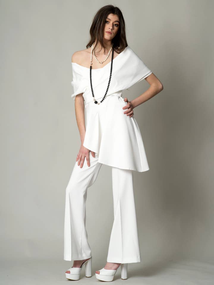 Top DEBORAH - calça ônix crua por atacado de Orna Farho