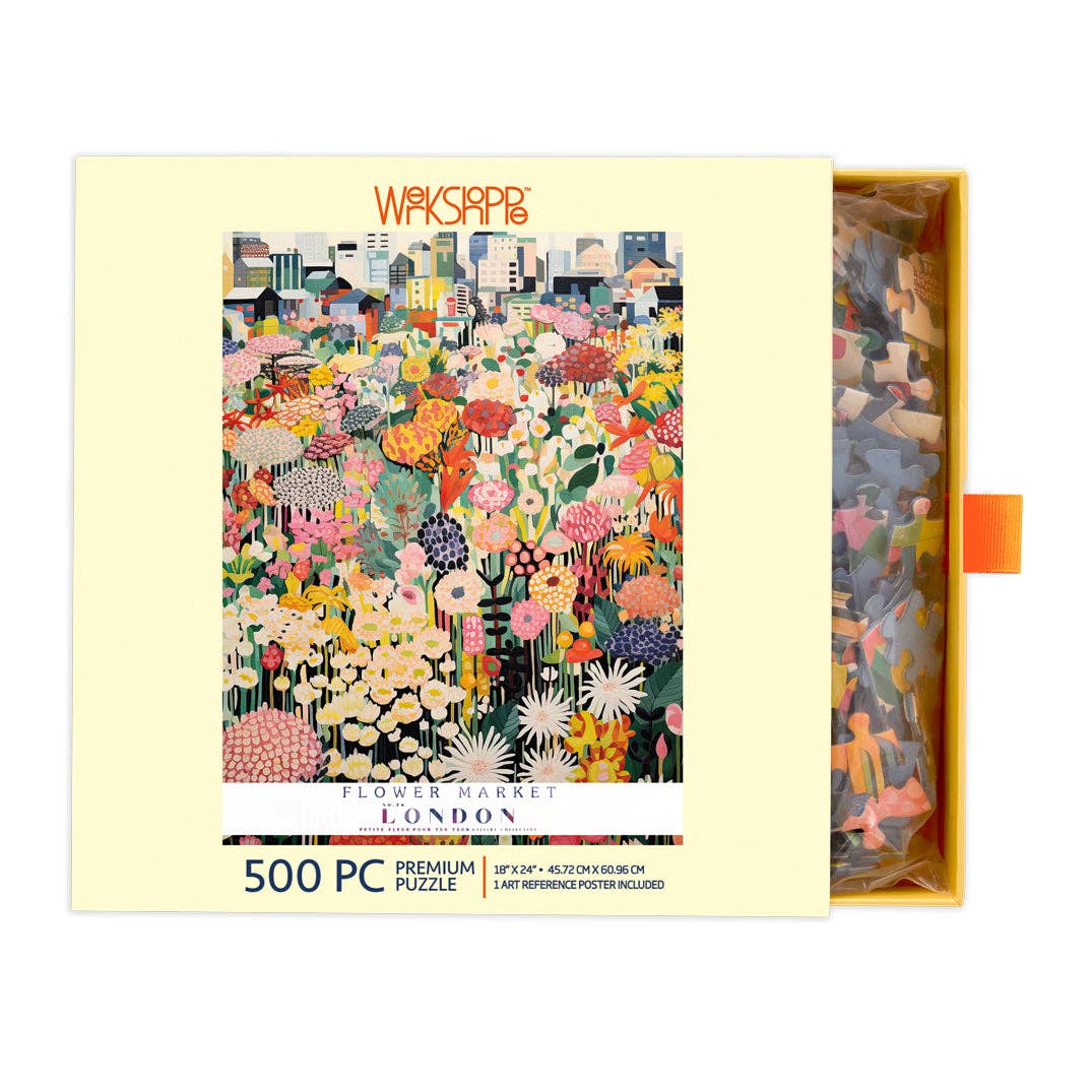 WerkShoppe – Engroshandel Puslespil - Voksen – London Blomstermarked 500-brikkers puslespil3