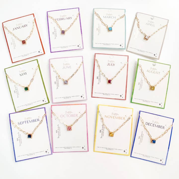 Birthstone Necklace for wholesale by Treasure Jewels Inc.
