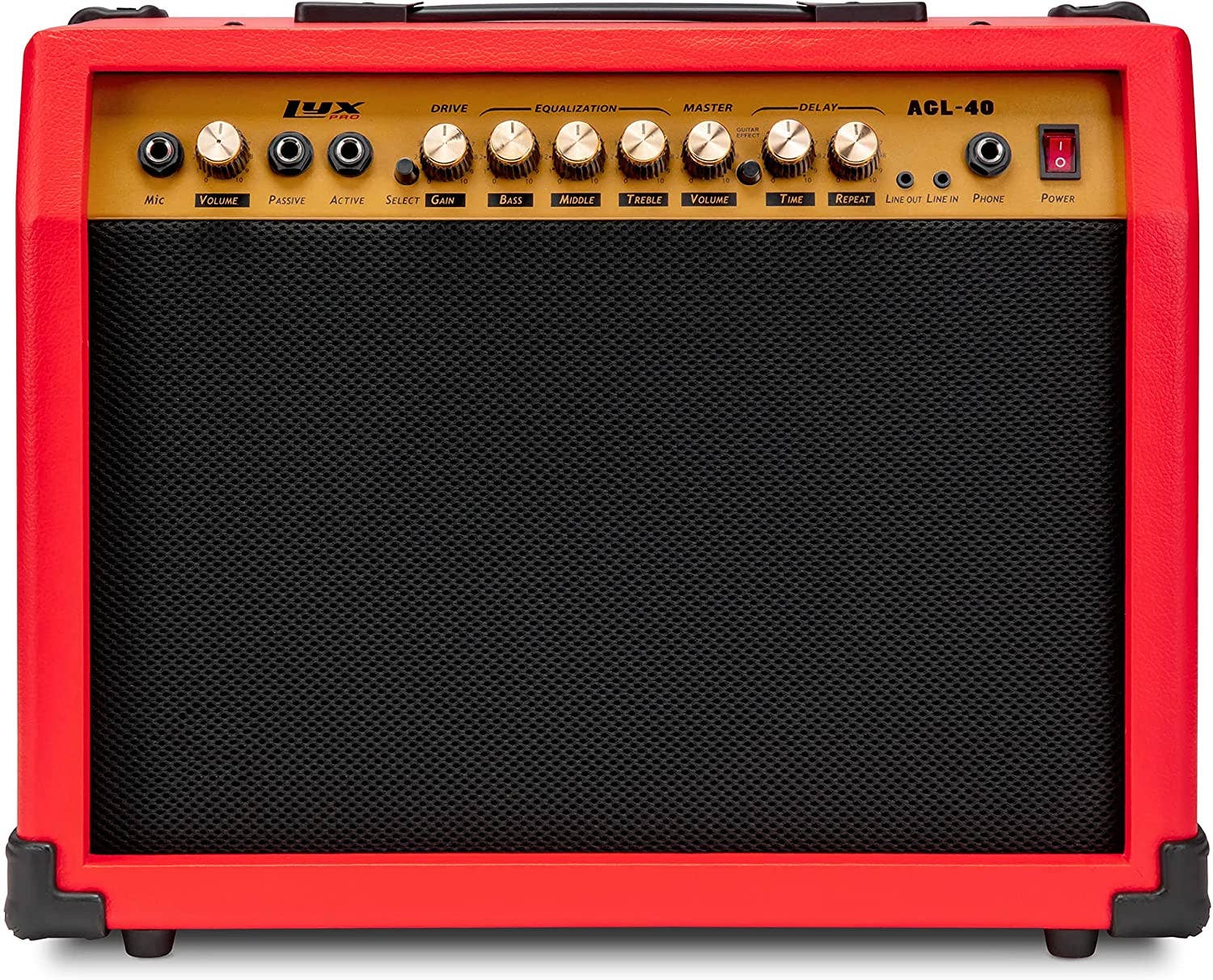 LyxPro - Vendita all'ingrosso Strumenti musicali - Amplificatore per chitarra elettrica con altoparlante integrato e ingresso jack24