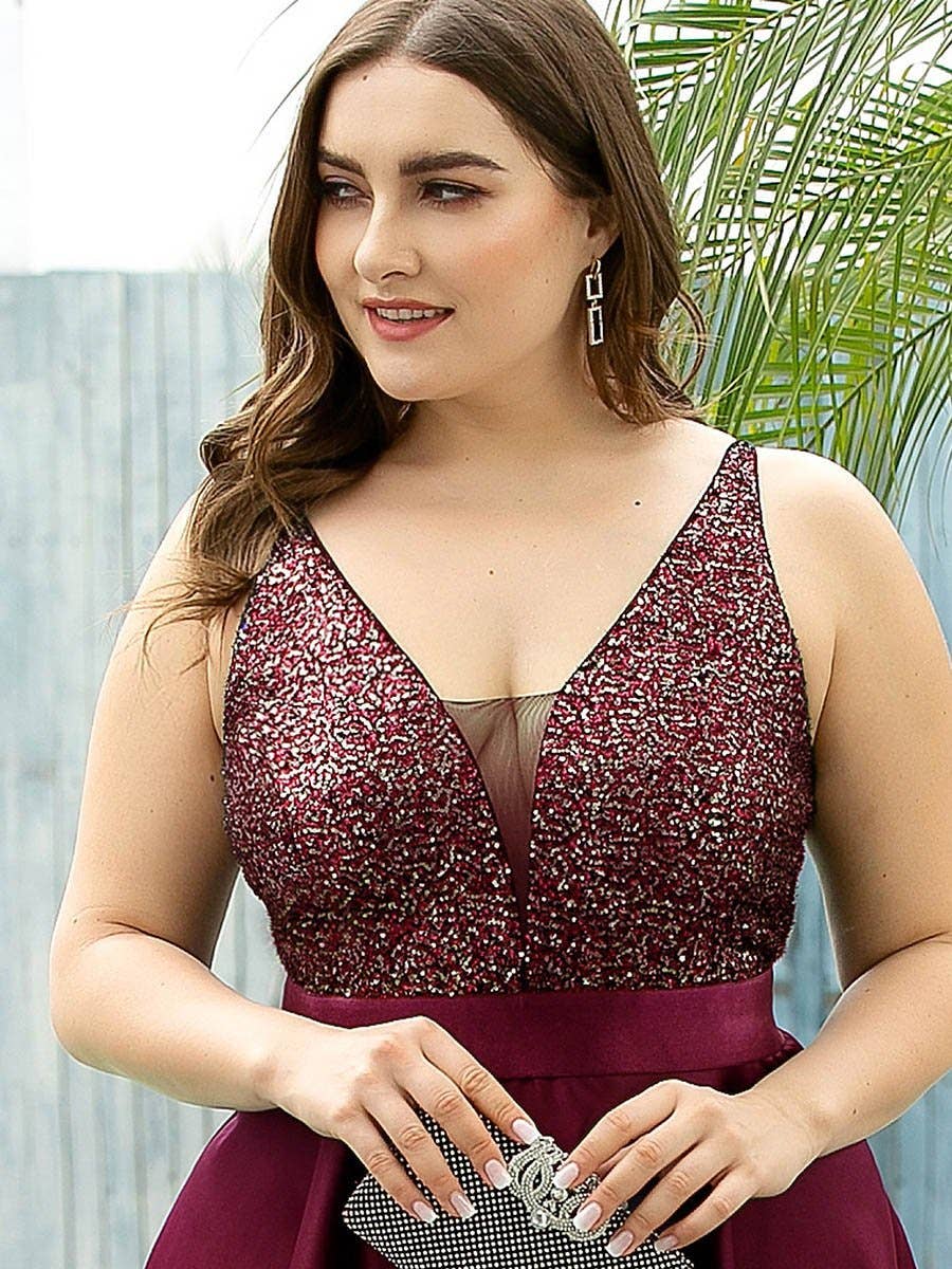 Ever-Pretty – wholesale Gown – Women's – Plus Size Shiny High-Low Prom Dresses for Women8