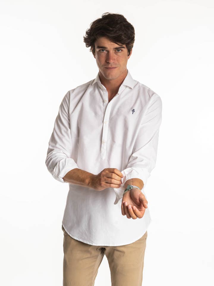 White Oxford T-shirt for wholesale by PEPPER