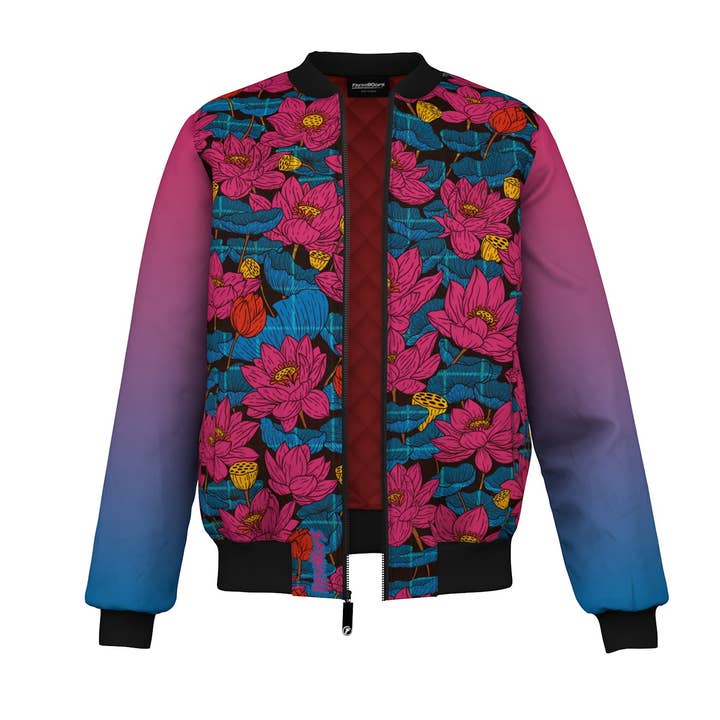 Cyber Lotus Bomber Jacket for wholesale by FreshHoods