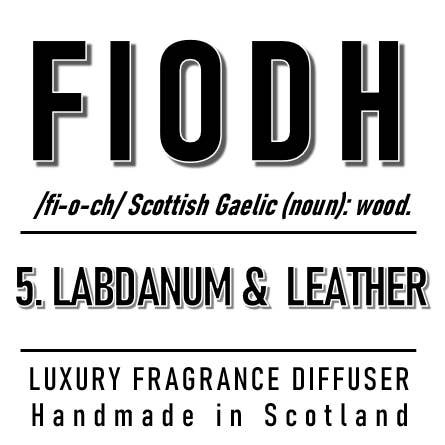 Fiodh 5: Labdanum and Leather Fragrance Diffuser for wholesale by Hamilton and Morris Candlemakers