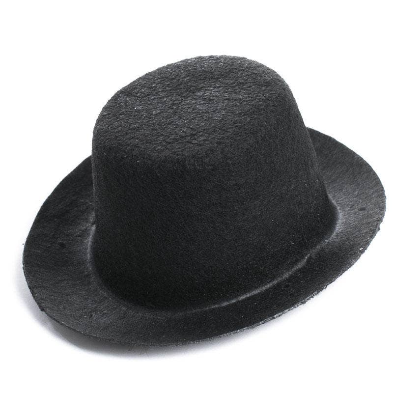 Factory Direct Craft - Wholesale Decorative Tabletop Object - 4-1/2" Black Flocked Felt Top Hat1